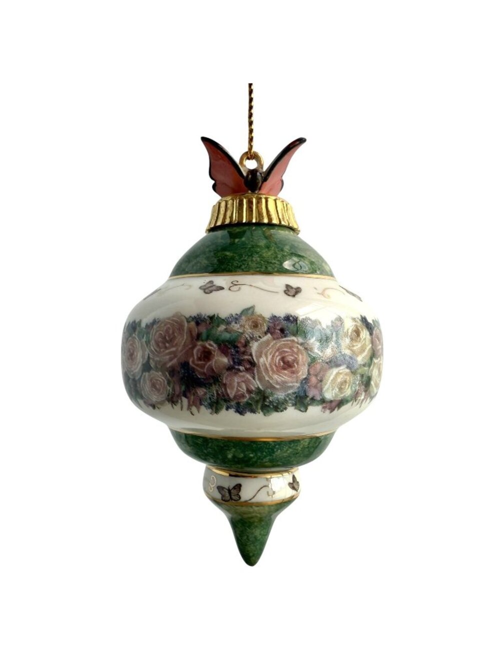 Bradford Editions Lena Liu Circle of Elegance Floral Inspirations Ornament